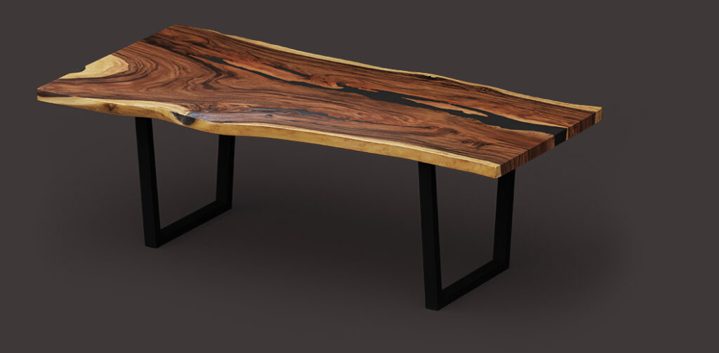 The charm of live edge wood furniture for banquets and business meetings