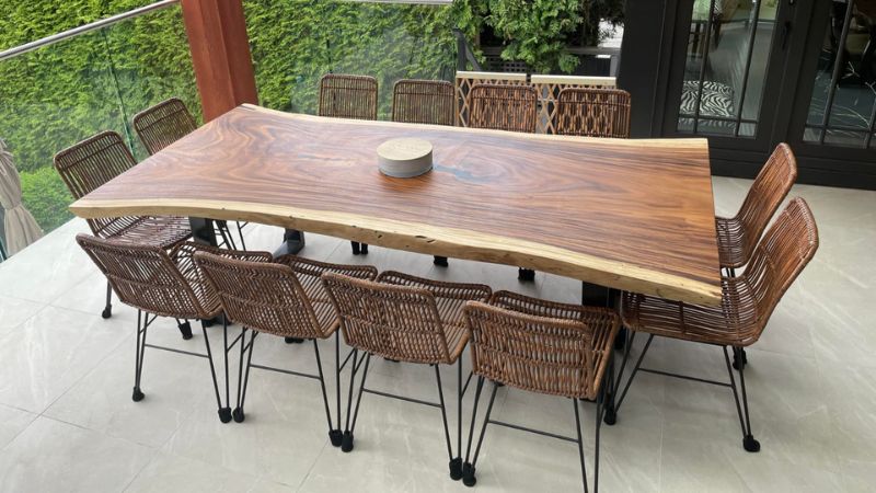 wooden table outdoor