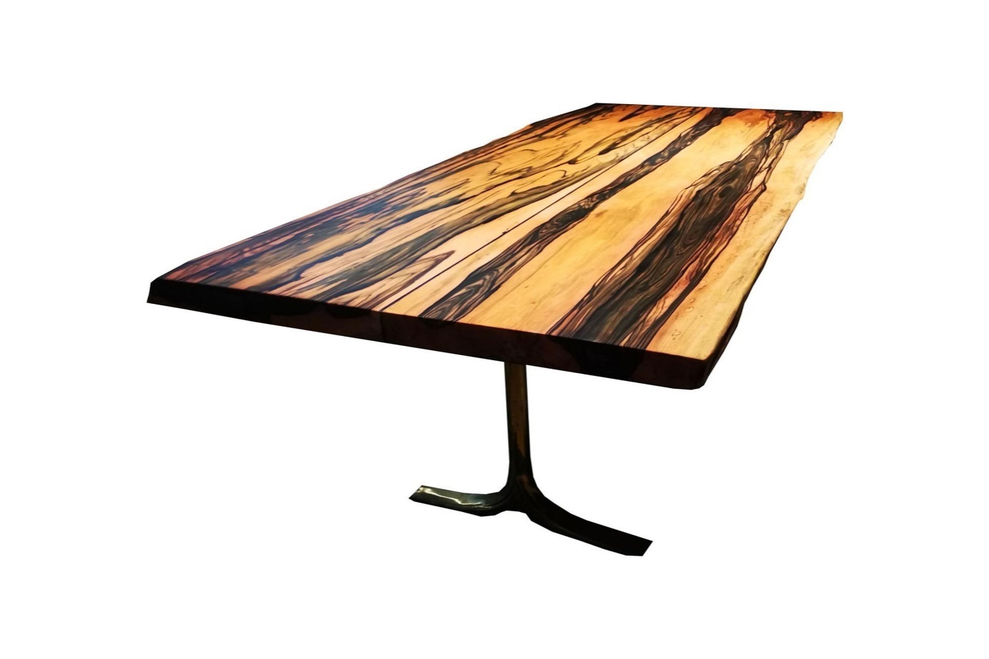 A Macassar ebony striped table