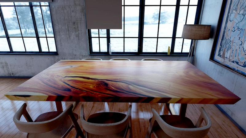 A wooden table is an eco-friendly choice