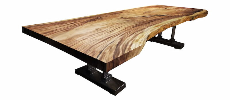 Rectangular table top made of acacia wood