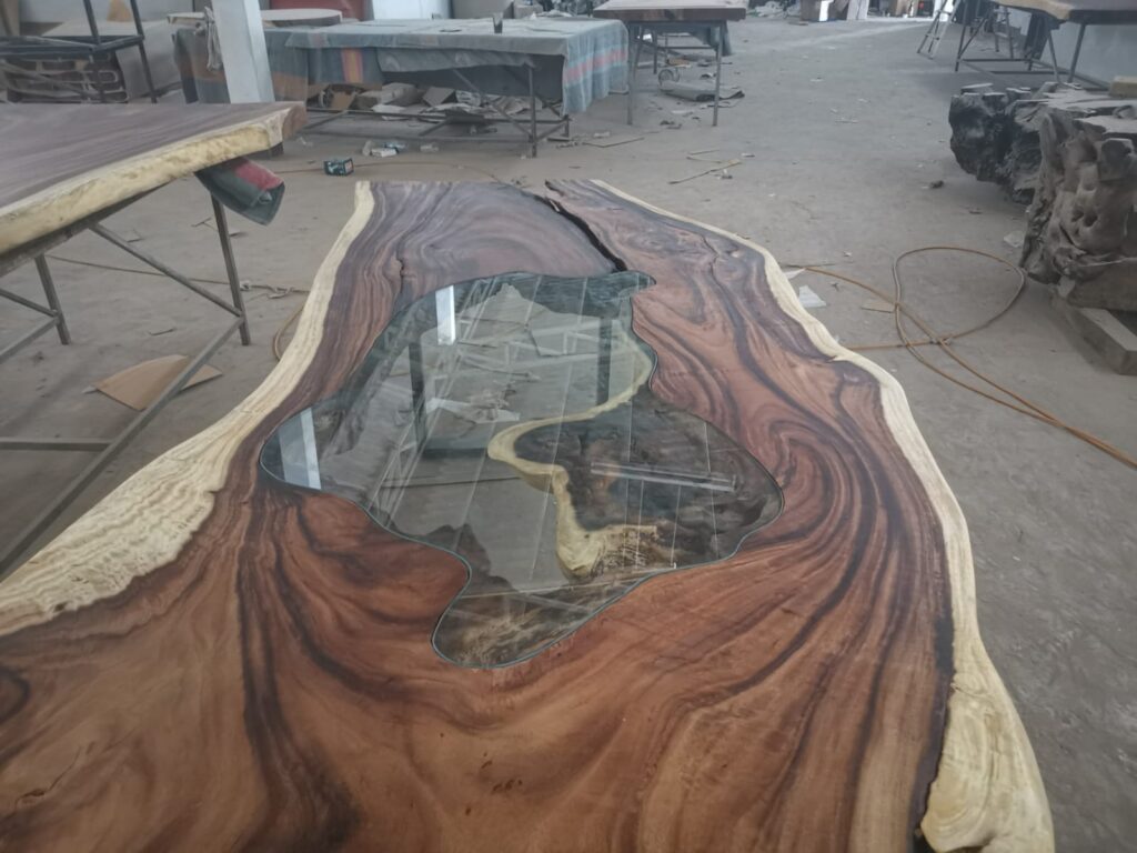 live edge acacia hardwood table