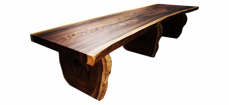 solid acacia wood table base that features this amazing and artistic wooden legs