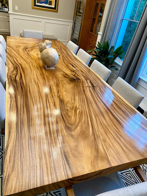 live edge acacia table